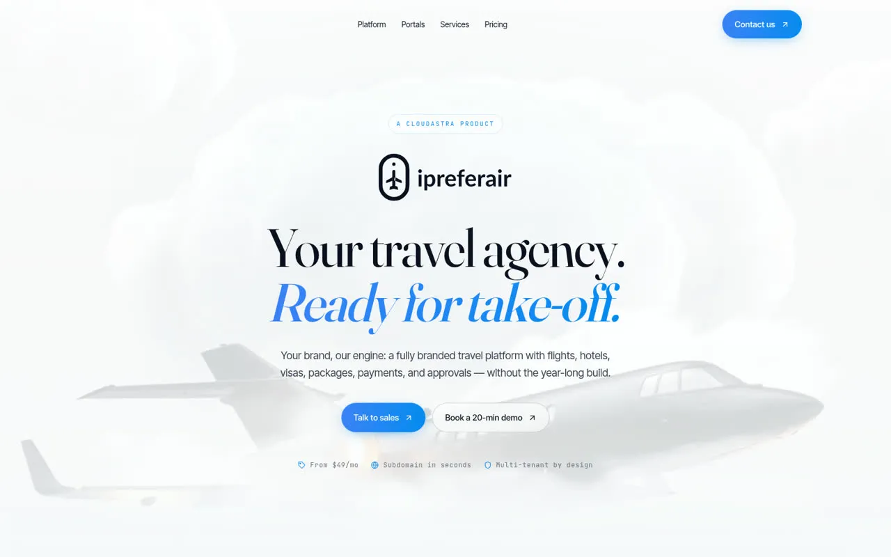 iPreferAir live site, ipreferair.com